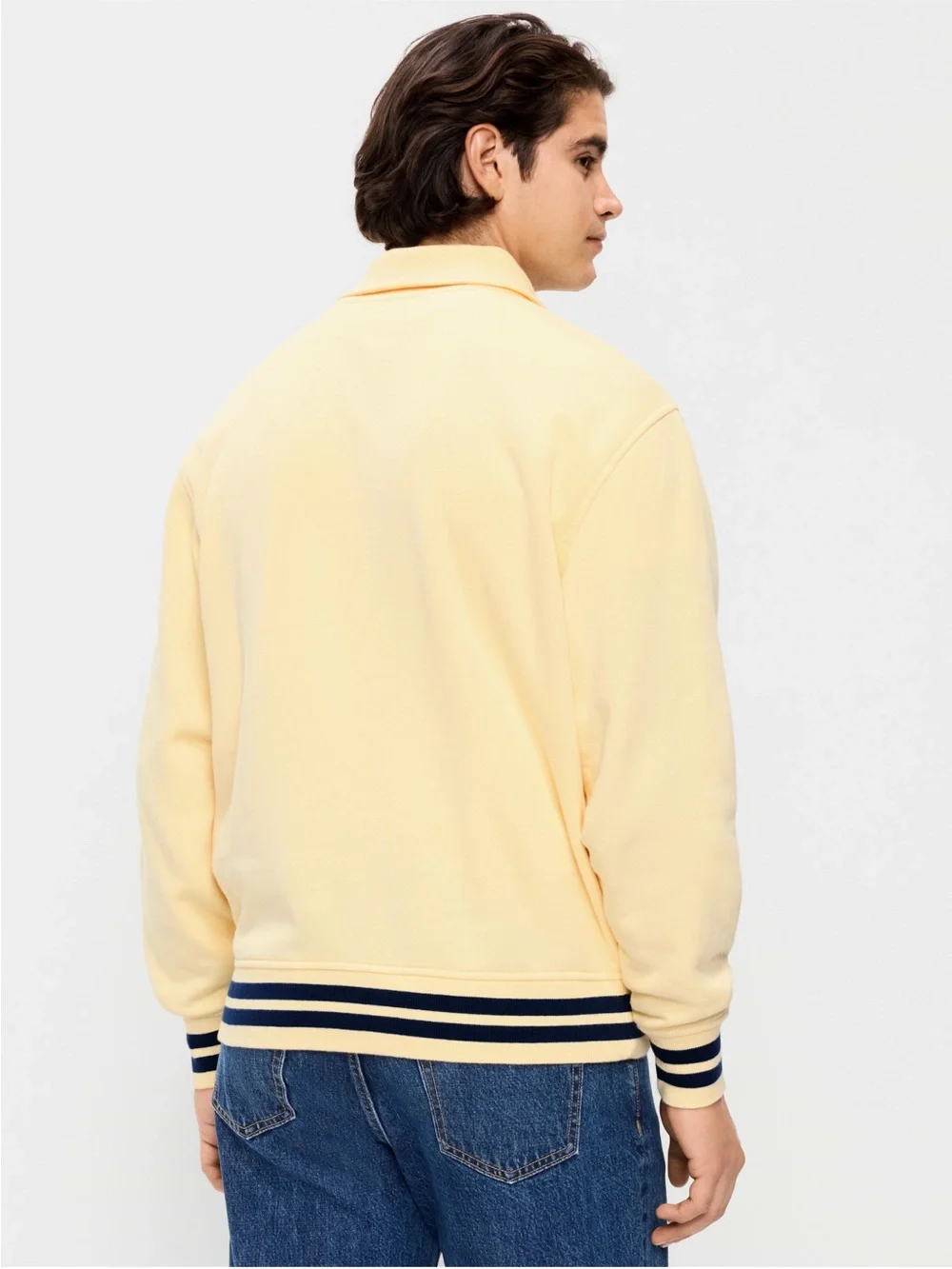 NWT old navy gender neutral yellow Collared Fleece Pullover men’s L, women xl
